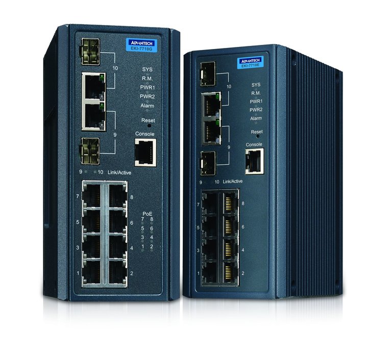 Advantech lanceert IXM ondersteunende managed switch